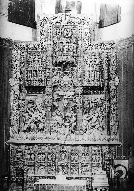 "Retablo del altar mayor de la catedral". Ricardo Compairé Escartín. Huesca