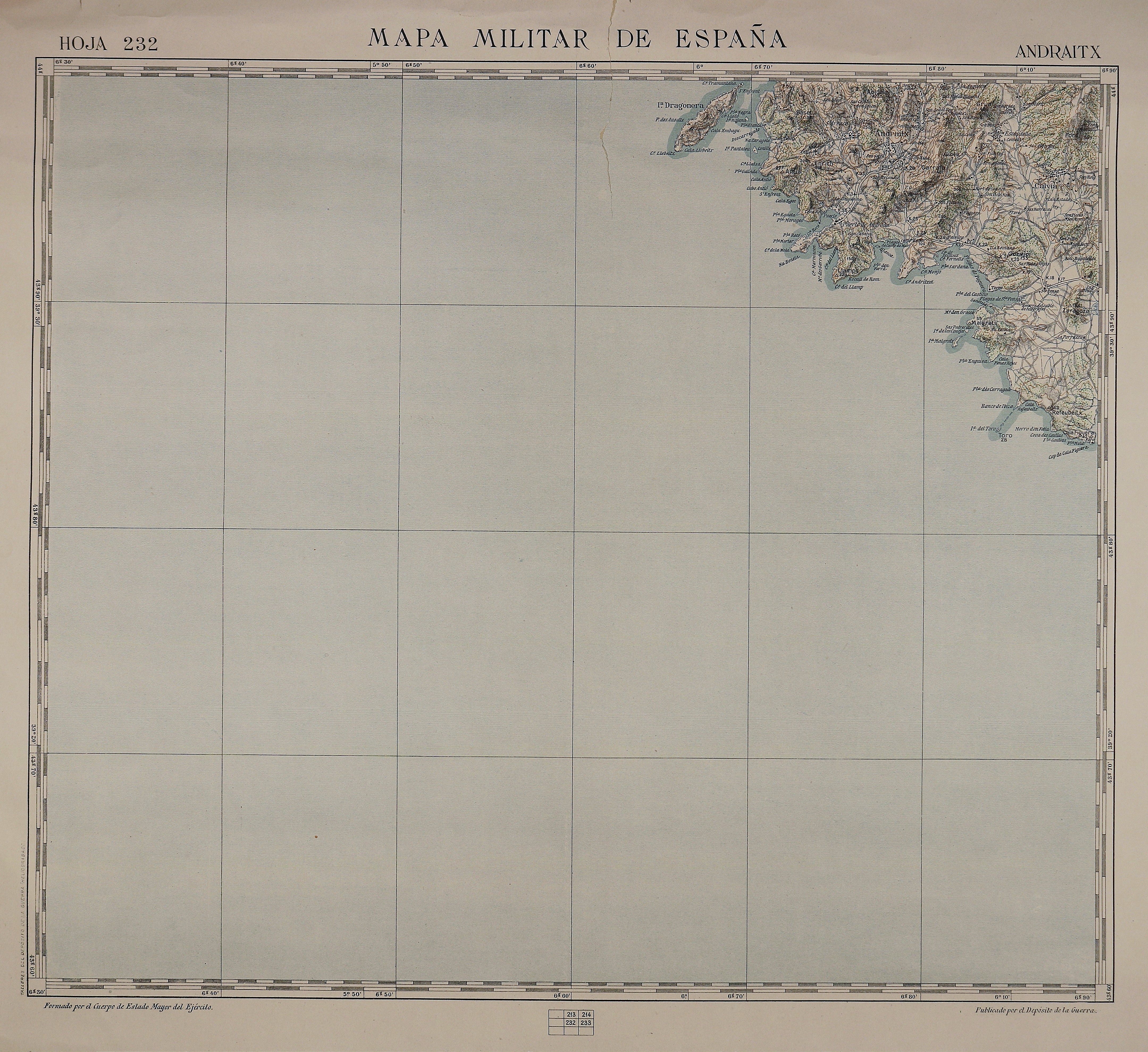 Mapa militar de España : Andraitx. Cuerpo del Estado Mayor del Ejercito