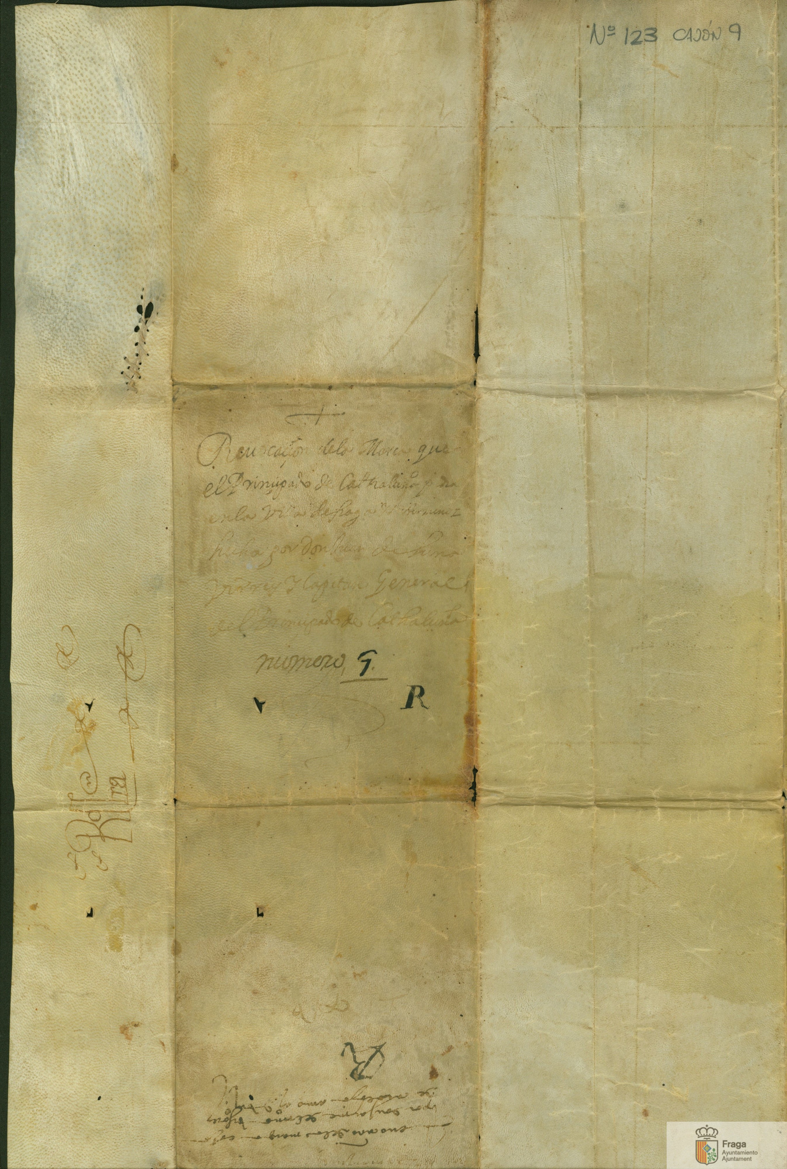 Juan de luna, virrey de Cataluña, revoca la marca que el veguer de Barcelona reclamaba en la villa de Fraga.