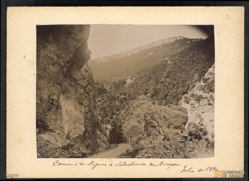 "Camino de Sigües a Salvatierra de Aragón. Julio de 1894"