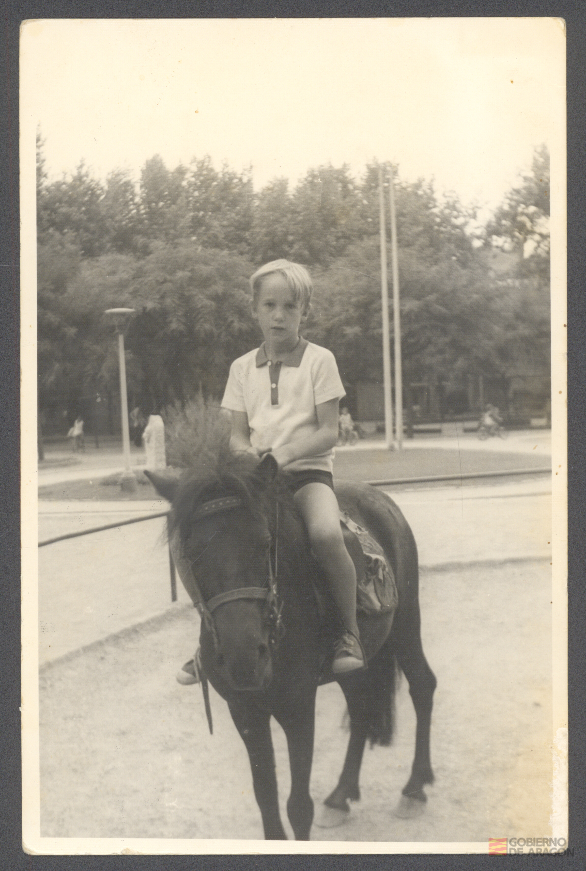 Ignacio Clemente Conte subido a lomos de un caballo. Distribuidora fotográfica Barcelona-7