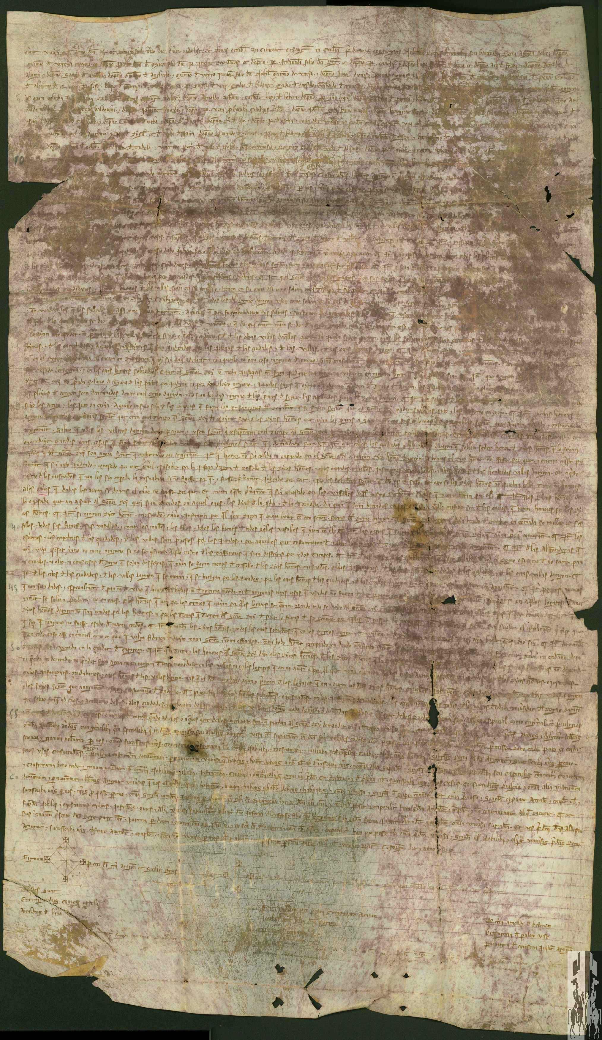 Pedro III, rey de Aragón, y el infante Alfonso, ante las Cortes de Aragón reunidas en el convento de Santo Domingo de Zaragoza, conceden el Privilegio General a los aragoneses.