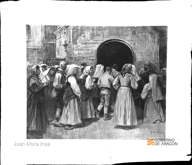 Grabado de José Benlliure. Juan Mora Insa