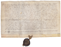 Privilegio de Martín Pérez de Oros, castellán de Amposta de la orden de San Juan de Jerusalén, relativo a algunas cláusulas de la carta de población concedida por Arnaldo de Castellnou, maestro del Temple a Tronchón