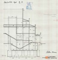 [Proyecto de cine en Calatayud]. Firmado por el Arquitecto Beltrán Navarro. Calatayud (Zaragoza)