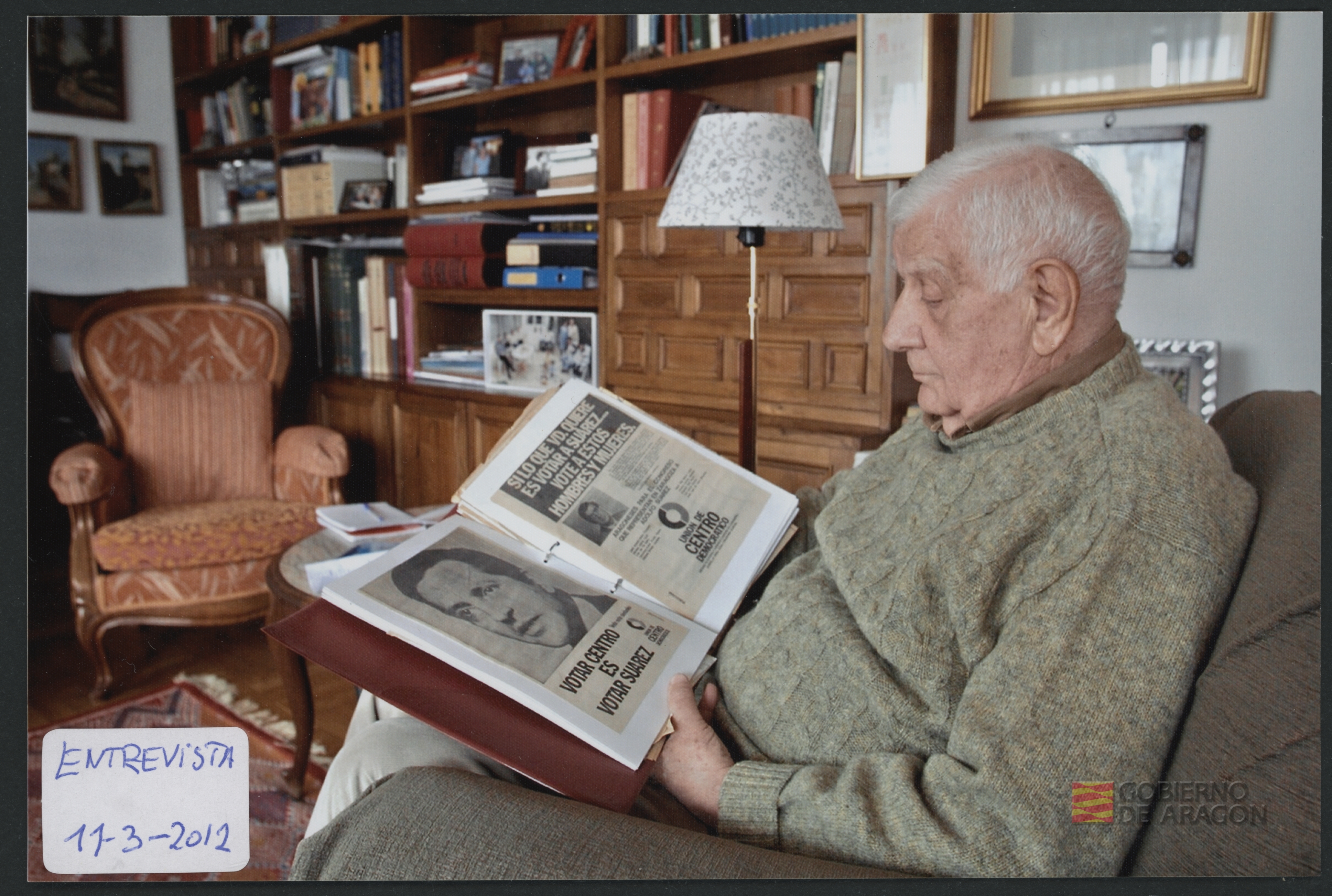 Retrato de Juan Antonio Bolea Foradada en la entrevista con El Periódico