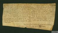 Bernardo Mir de Caxigosa y su mujer Queno venden a Bernardo de Puiverd y su mujer Sancha dos suertes de viña en Valcalient, término de Laguarres, por 4 sueldos y 4 argenzos