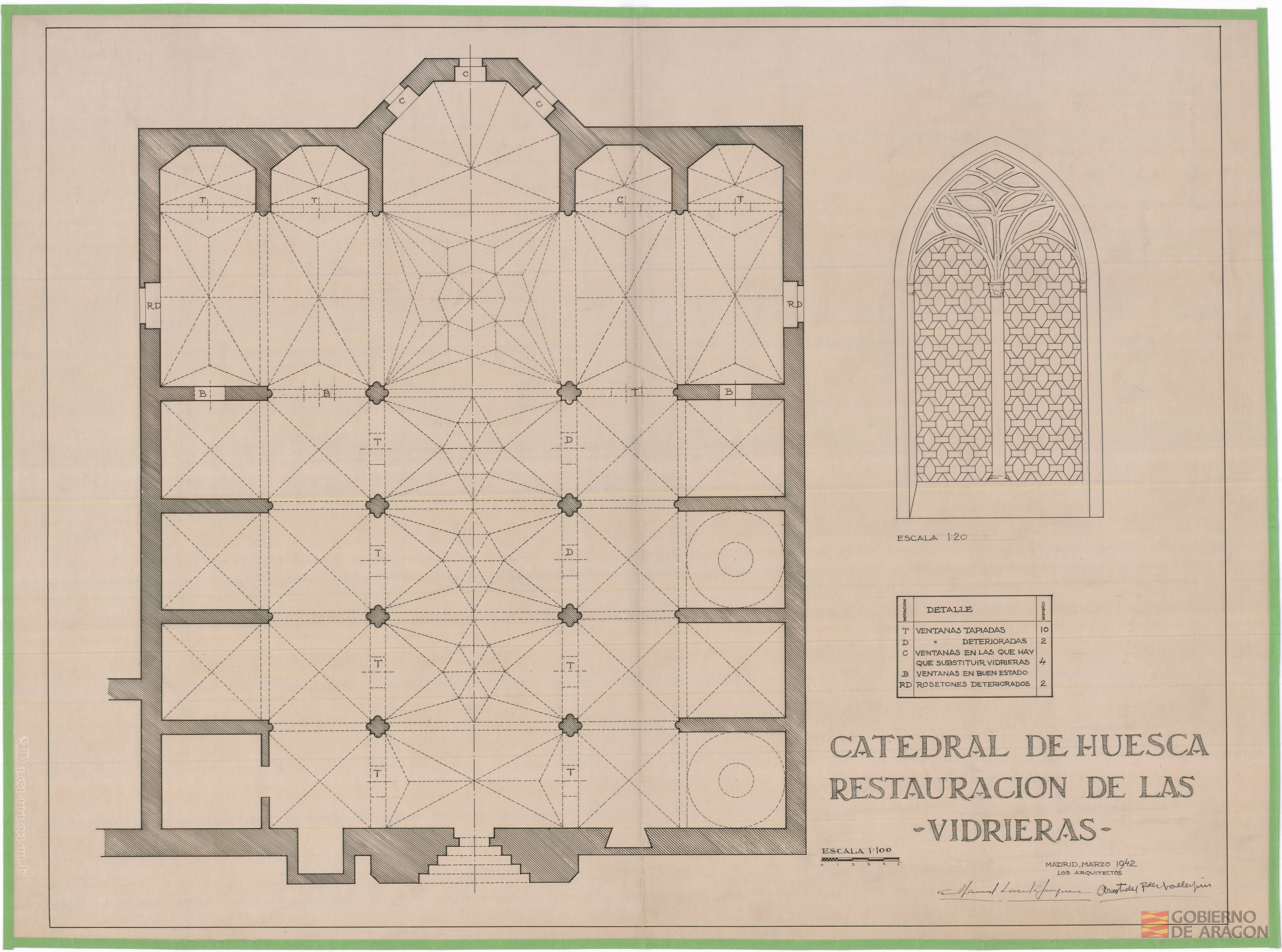 Catedral de Huesa. Restauración de las vidrieras. Huesca