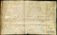 Traslado auténtico de un Privilegio de Pedro IV de Aragón sobre las lezdas de Barcelona dado en Barcelona el 8 de agosto de 1350