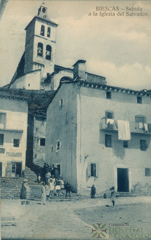 "Biescas. Subida a la Iglesia del Salvador."