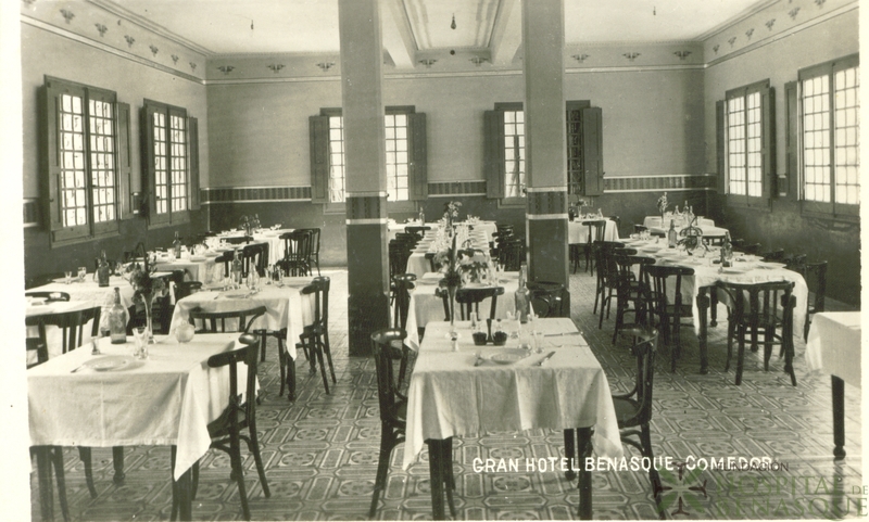 "Gran Hotel Benasque. Comedor."