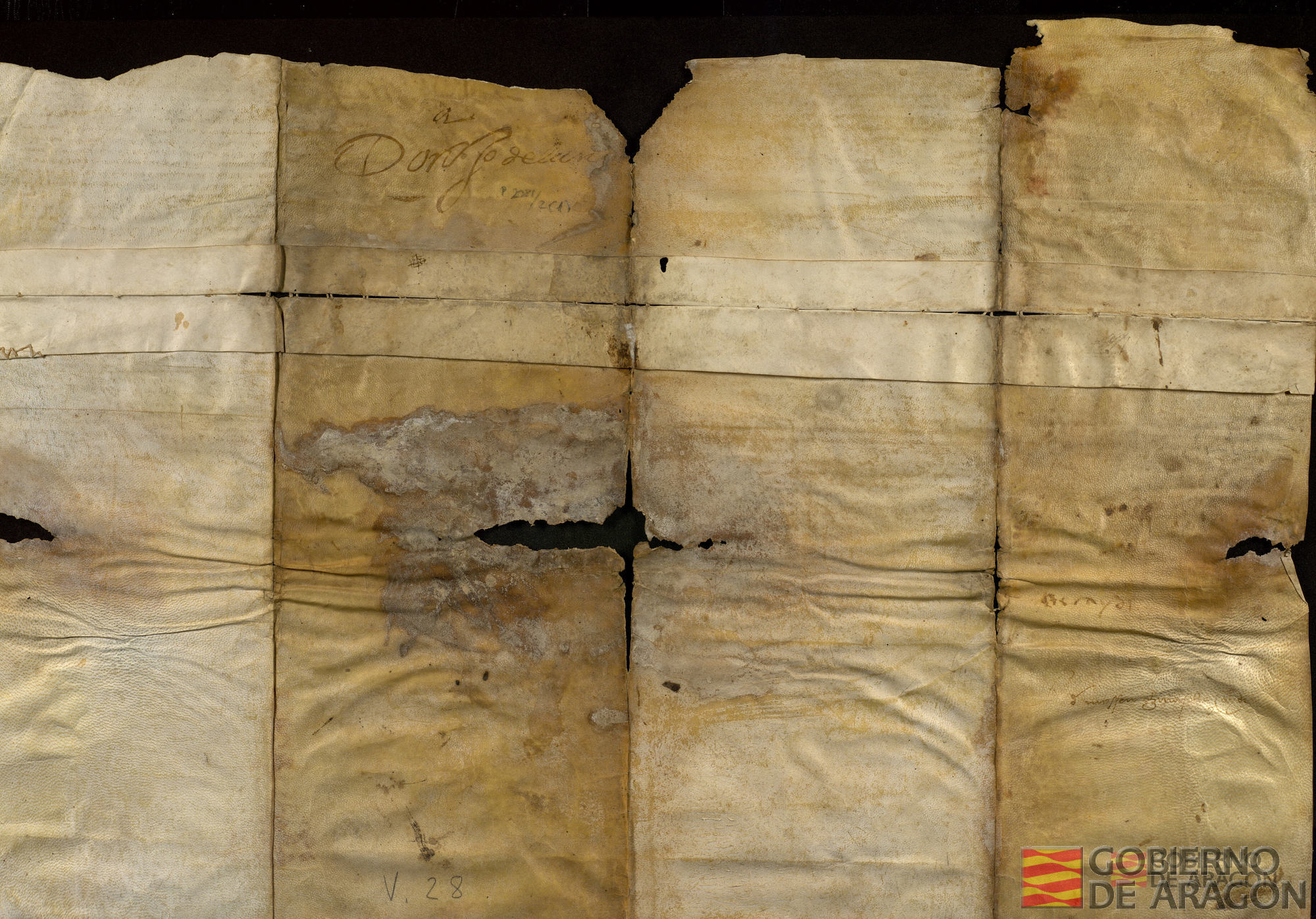 El caballero Berenguer de Bardají, señor de Pertusa, Estercuel, Cañizar del Olivar, Gargallo, Oliete, Alcaine, Moneva, Letux, Zaidín y Oso de Cinca, y el concejo de Zaidín, venden a Juan de Olcina, mercader, un censal de 2.750 sueldos jaqueses anuales por 55.000 sueldos. (Parte 1)