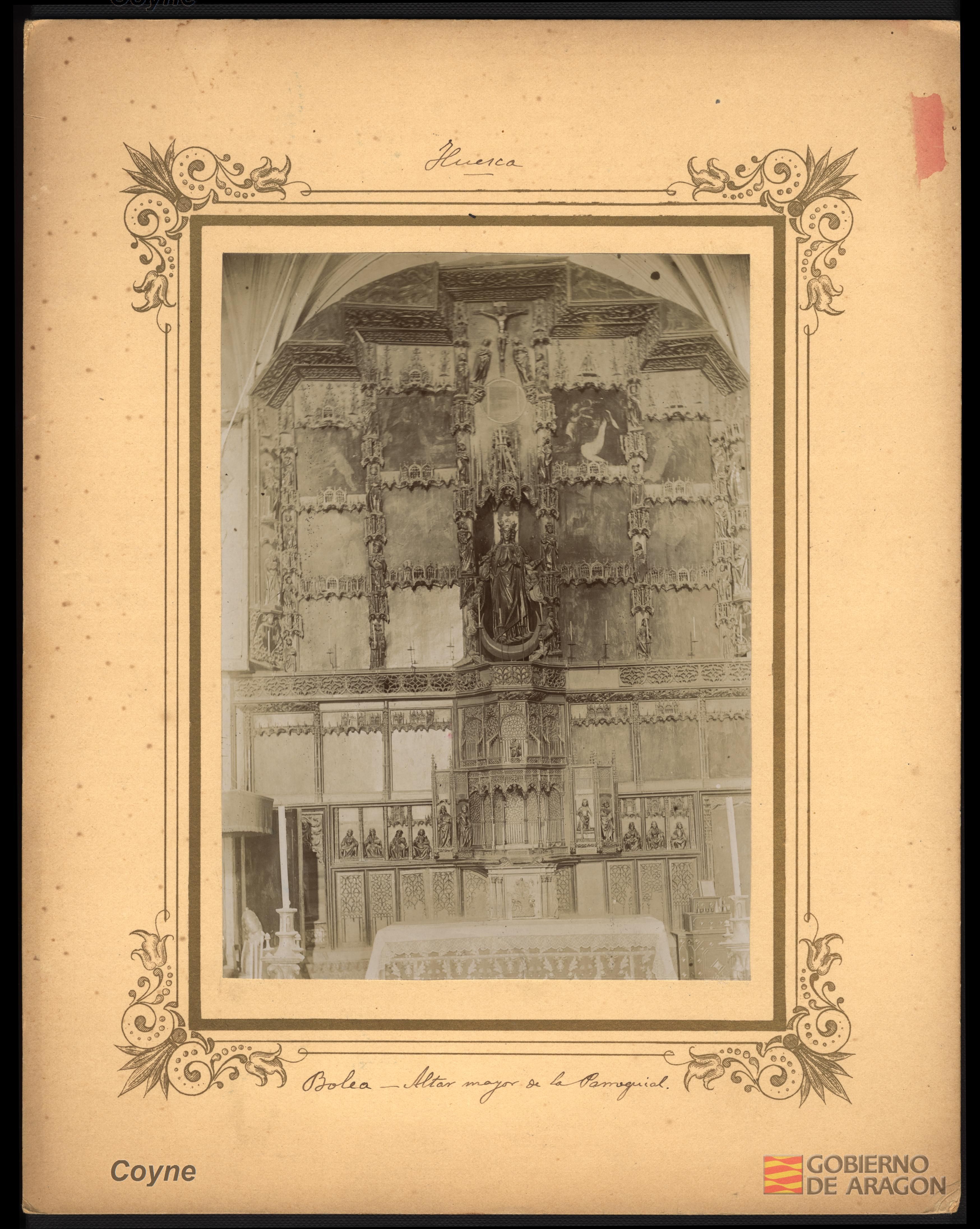 "Altar Mayor de la parroquial". Bolea