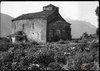 Orós Bajo (Huesca). Iglesia románica. Ábside con arquería lombarda. Torre. Paisaje. José Galiay Sarañana