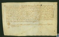 Apoca por la que Oto de Castro, arcediano de Teruel, representante del arzobispo de Zaragoza, reconoce haber recibido de Pedro Jover, jurado del lugar de Fuentespalda, 1.750 sueldos