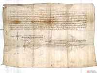 Sentencia del rey Jaime I sobre la contención que tenían los de Zaragoza con el Castellar sobre los montes del Castellar, la cual dio a favor del Castellar en rigor de justicia