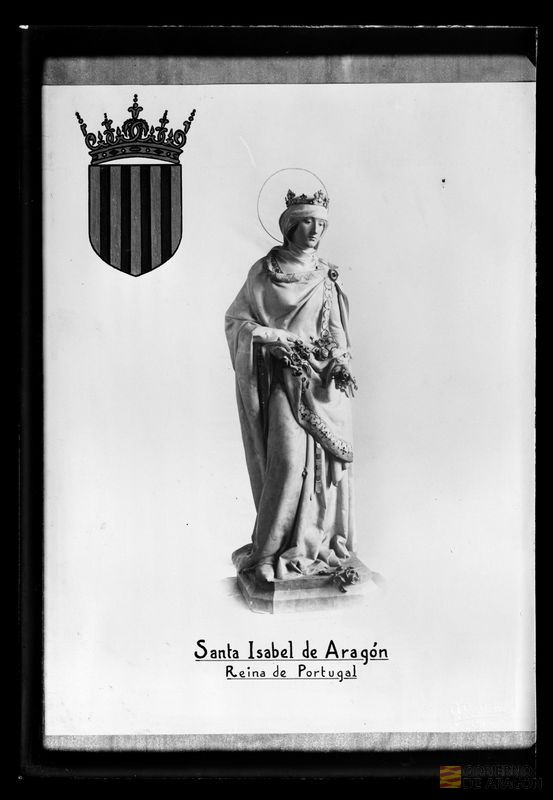 Santa Isabel de Aragón, reina de Portugal y el escudo de Aragón