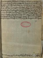 Declaración realizada por Juan de Albes, vecino de la parroquia de Santa María, en presencia del vicario de Tauste, a instancias de Nicolás de Rada sobre el empeño de cierta heredad sita en Novillas