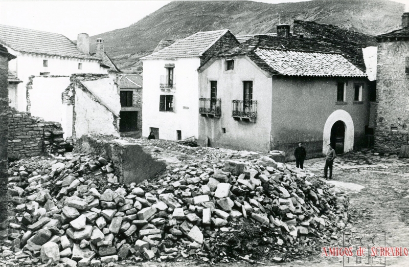 Casa Abadía de Larrés después de su derribo