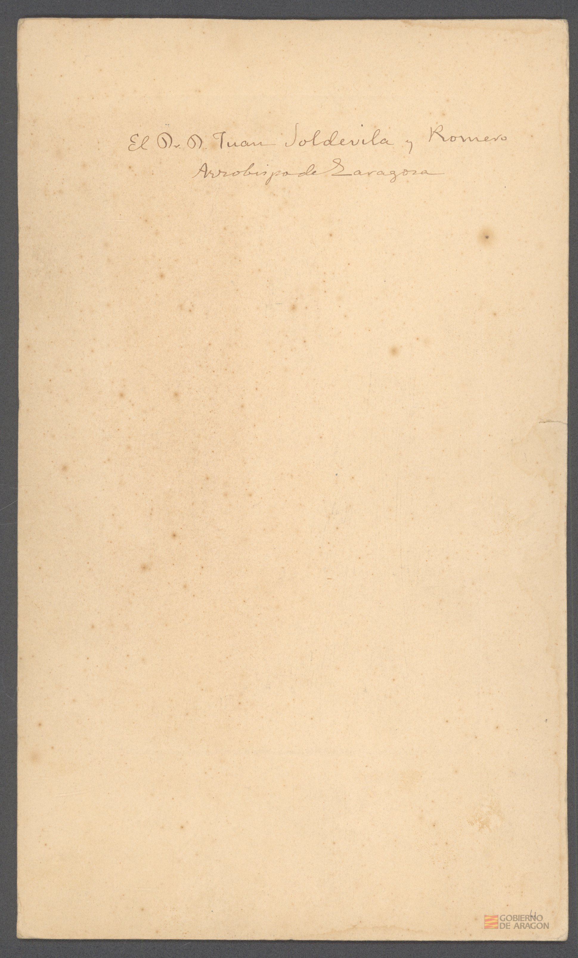 "El Dr. D. Juan Soldevila y Romero. Arzobispo de Zaragoza". Art-Studio