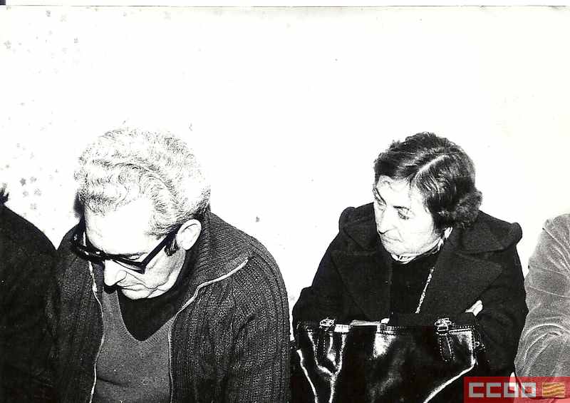 Reunión de las Interramas con Marcelino Camacho en Zaragoza después de salir de la cárcel