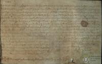 Juan Pérez de Dicastiello, vecino de Mallén, otorga haber recibido de Pedro Chova, clérigo de Mallén, 50 sueldos en cumplimiento de cierta sentencia dictada por fray Bonanat Albert, prior de la casa de Zaragoza, comisionado por el obispo de Zaragoza a los efectos