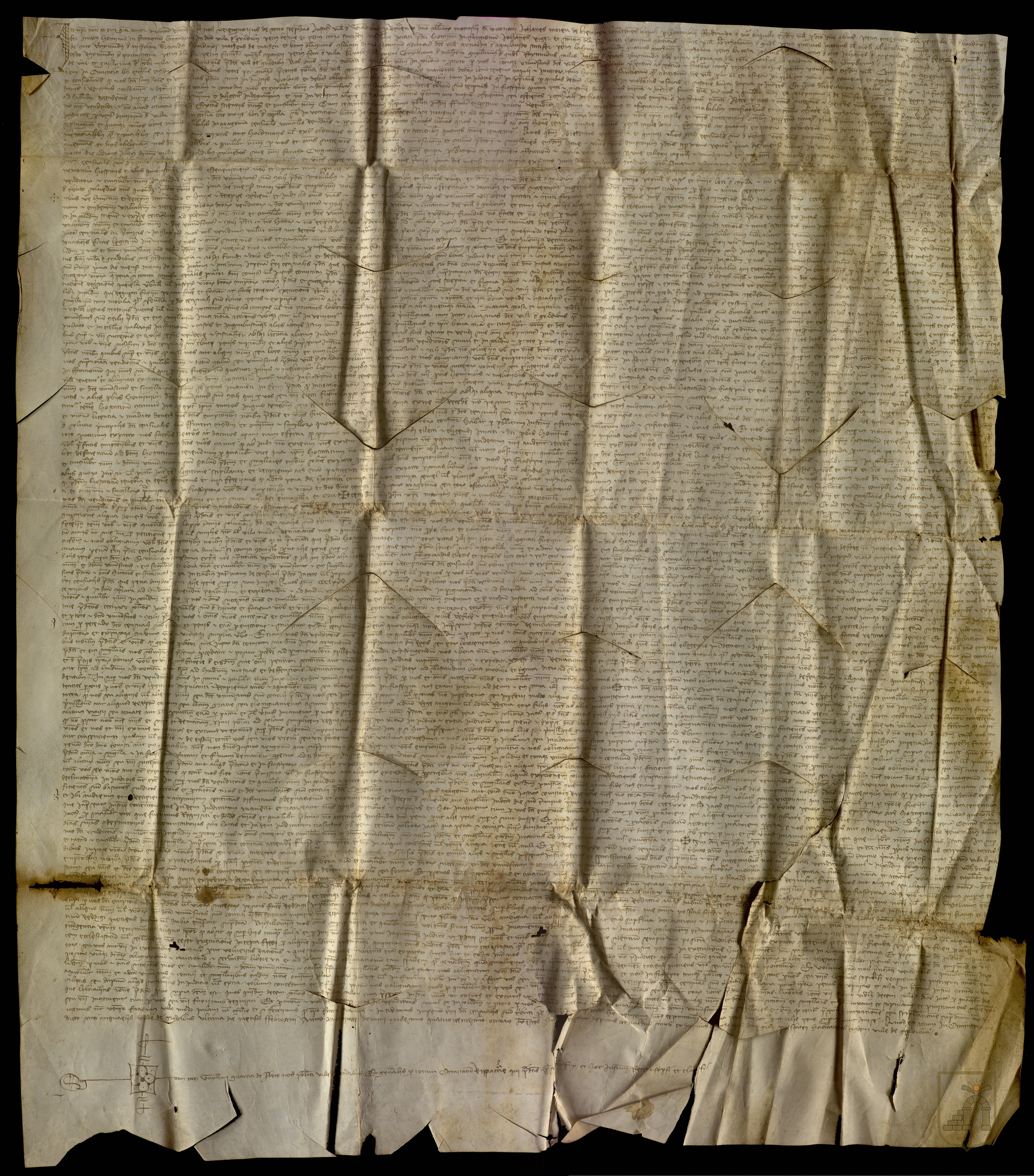 El concejo de la villa de Graus vende a la cofradía de San Nicolás de Graus un censal de 375 sueldos jaqueses por precio de 7.500 sueldos.