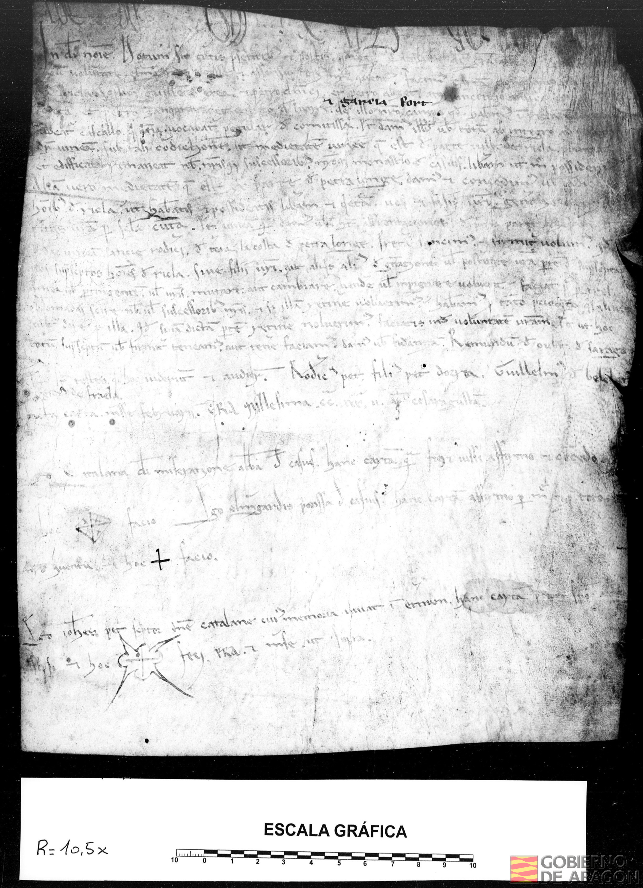 Catalana, abadesa de Casbas, concede bienes a varios vecinos de Ricla.