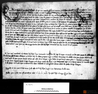 Oria, condesa de Pallars y fundadora del monasterio de Casbas, otorga testamento disponiendo, entre otras cláusulas, que hasta que su nieta Valencia cumpla ocho años, reviertan los bienes de Peralta de Alcofea y Torres de Alcanadre al monasterio, y que si dicha Valencia muriese, Peralta de Alcofea, Torres de Alcanadre, una heredad de Ricla y las casas, molinos y cuanto posee en el río Jalón reviertan igualmente en el monasterio de Casbas