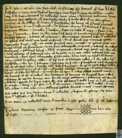 Arnaldo de Fuentespalda y su mujer, Domenga, de voluntad de los señores de Valderrobres, conceden carta de términos y población, otorgándoles los fueros de Zaragoza