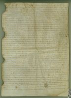 El lugarteniente del sobrejuntero de Ejea presenta al concejo de Biota una carta de Jaime II para que dejen correr el agua del Arba de San Román hacia abajo, tras lo cual se hace acta de la destrucción de los azudes que desviaban el agua