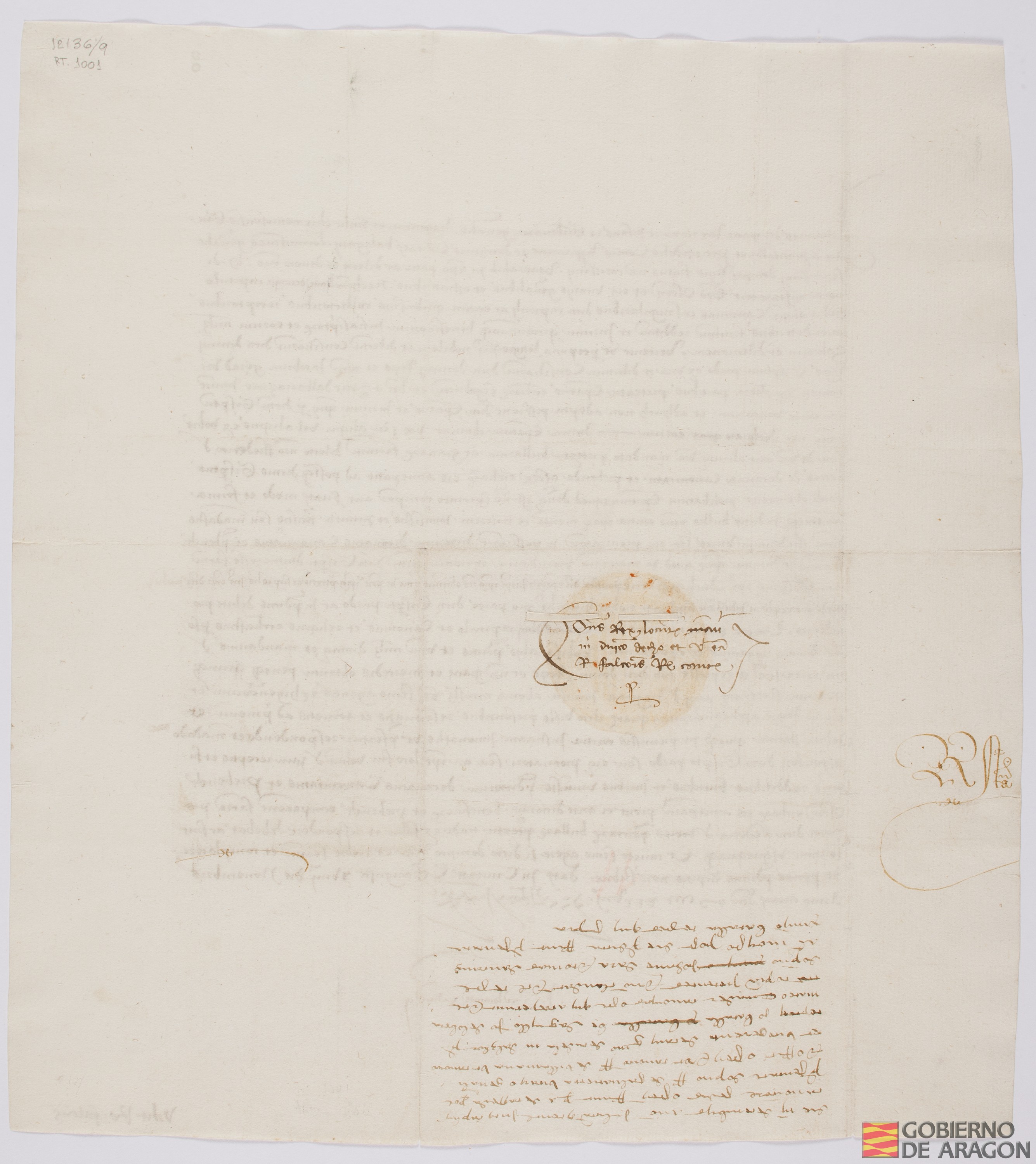 Juan II, rey de Navarra y Gobernador General de Aragón, manda al obispo y cabildo de la sede de Huesca que restituyan a su estado lo que se cambió contra justicia y con motivo del pleito entre Gisperto Pardo y Jaime Gerard sobre el obispado de Segorbe y Albarracín.