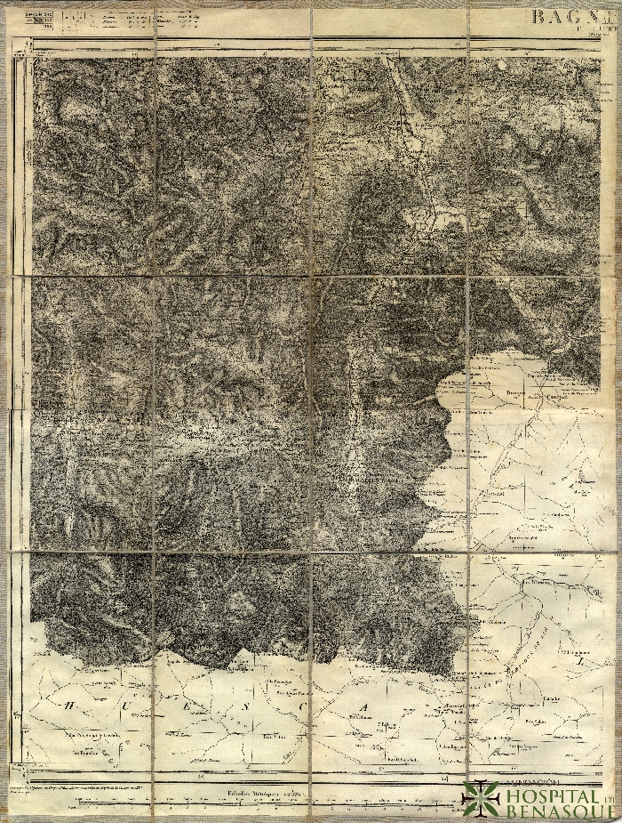 Bagneres de Luchon et ses environs. Carte d'Etat-Major
