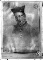Retrato de Baltasar Gracián. Fotografía de una lámina. Ricardo del Arco y Garay