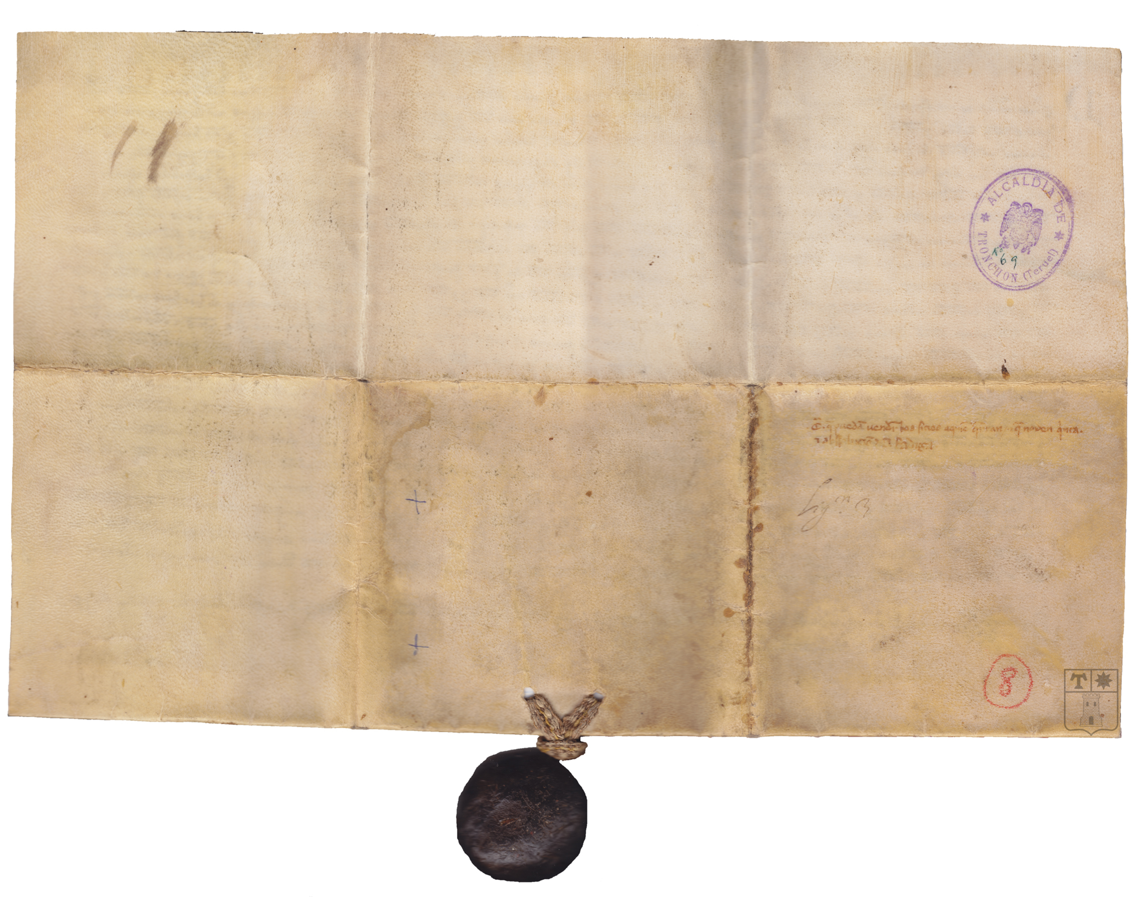 Privilegio de Martín Pérez de Oros, castellán de Amposta de la orden de San Juan de Jerusalén, relativo a algunas cláusulas de la carta de población concedida por Arnaldo de Castellnou, maestro del Temple a Tronchón.