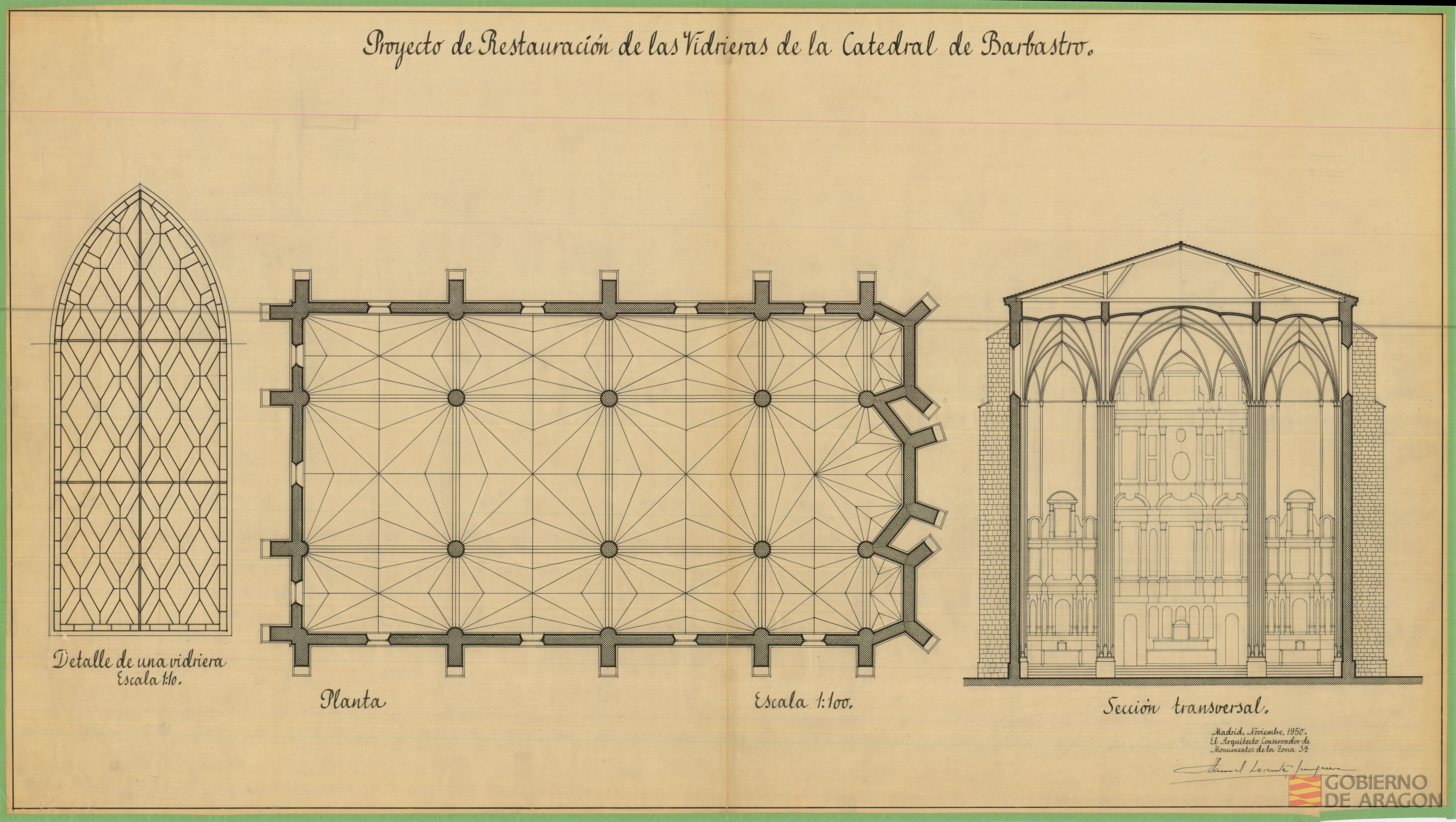Proyecto de restauración de las vidrieras de la Catedral de Barbastro. Barbastro