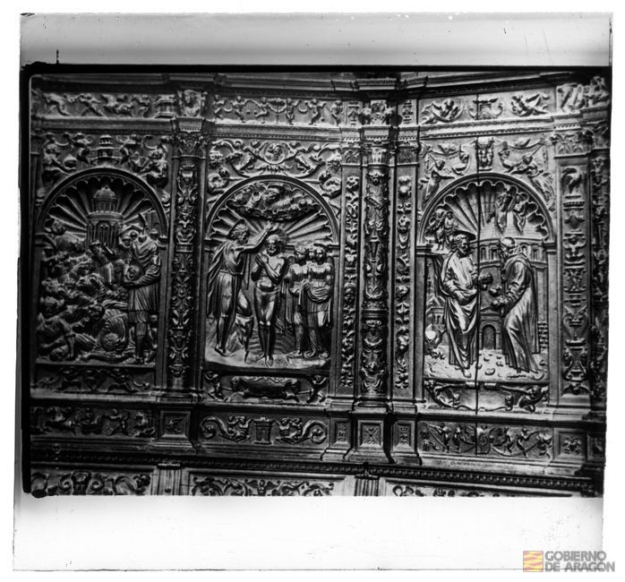 Detalle de la sillería del coro de la basílica de Nuestra Señora del Pilar