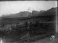 Paisaje con el Salto de Roldán al fondo. Ricardo del Arco y Garay. Loporzano. Hoya de Huesca