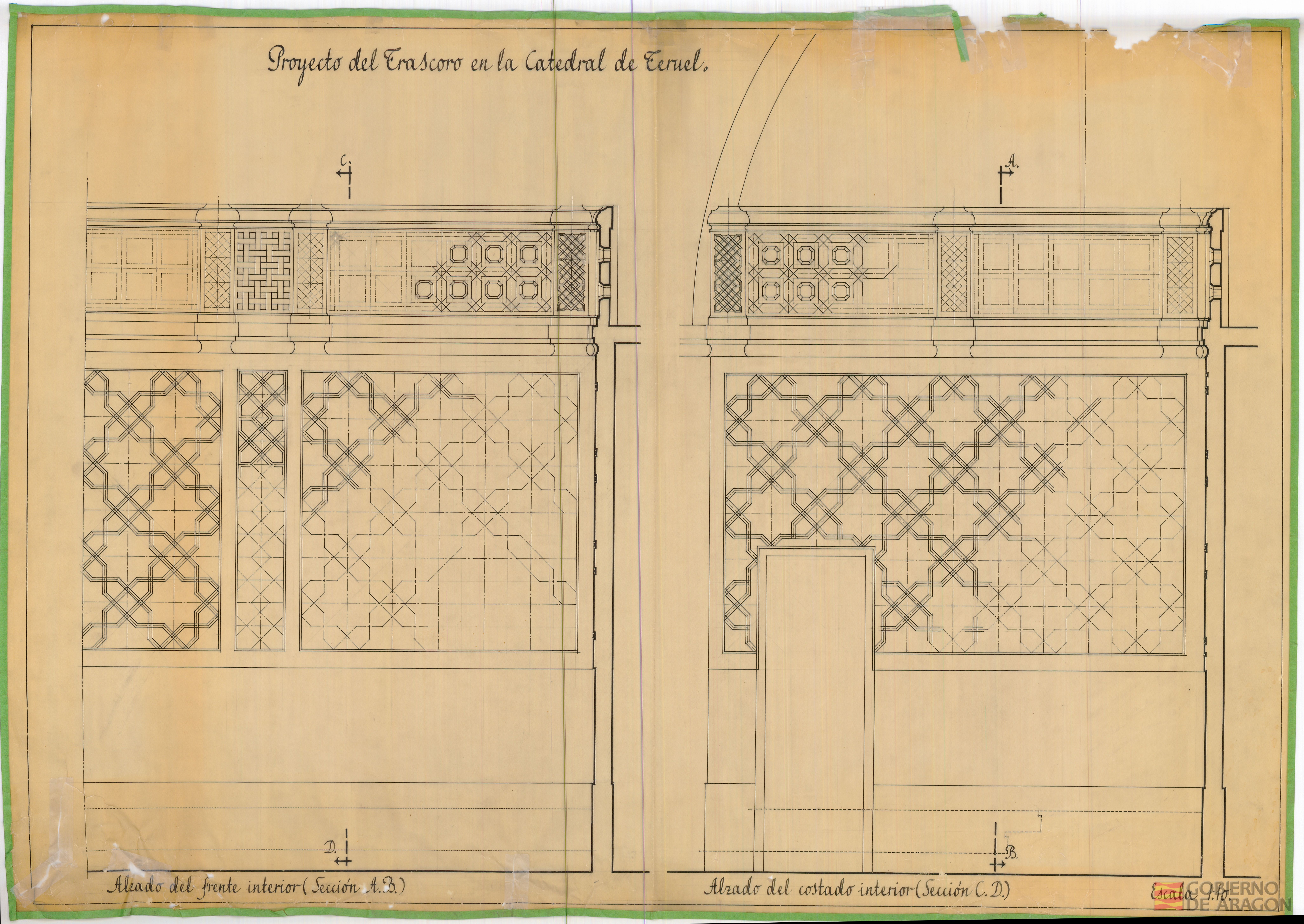 Proyecto del Trascoro en la catedral de Teruel. Teruel