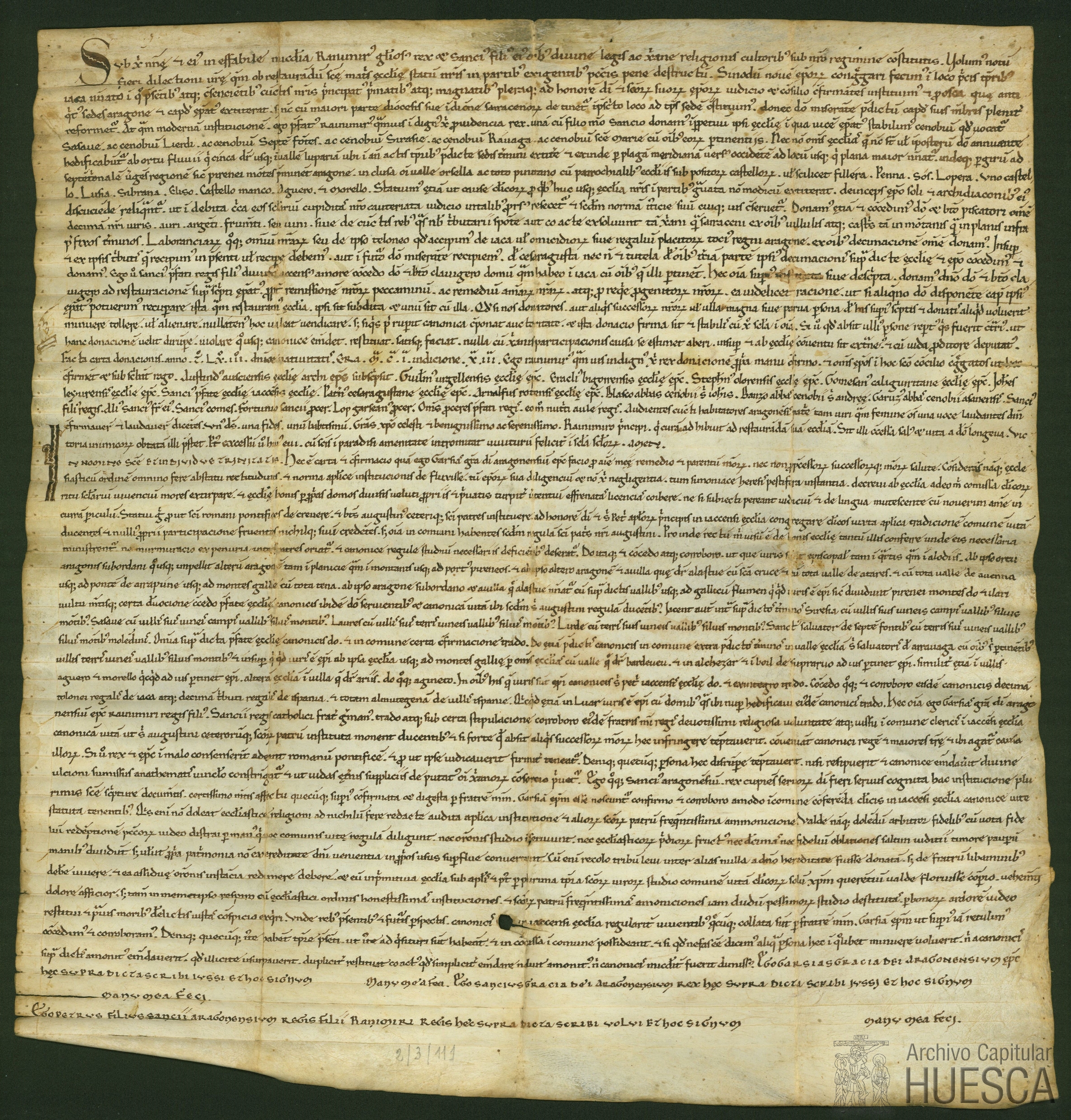 Actas del pseudo-Concilio de Jaca, e introducción de la regla de San Agustín en la catedral de dicha ciudad