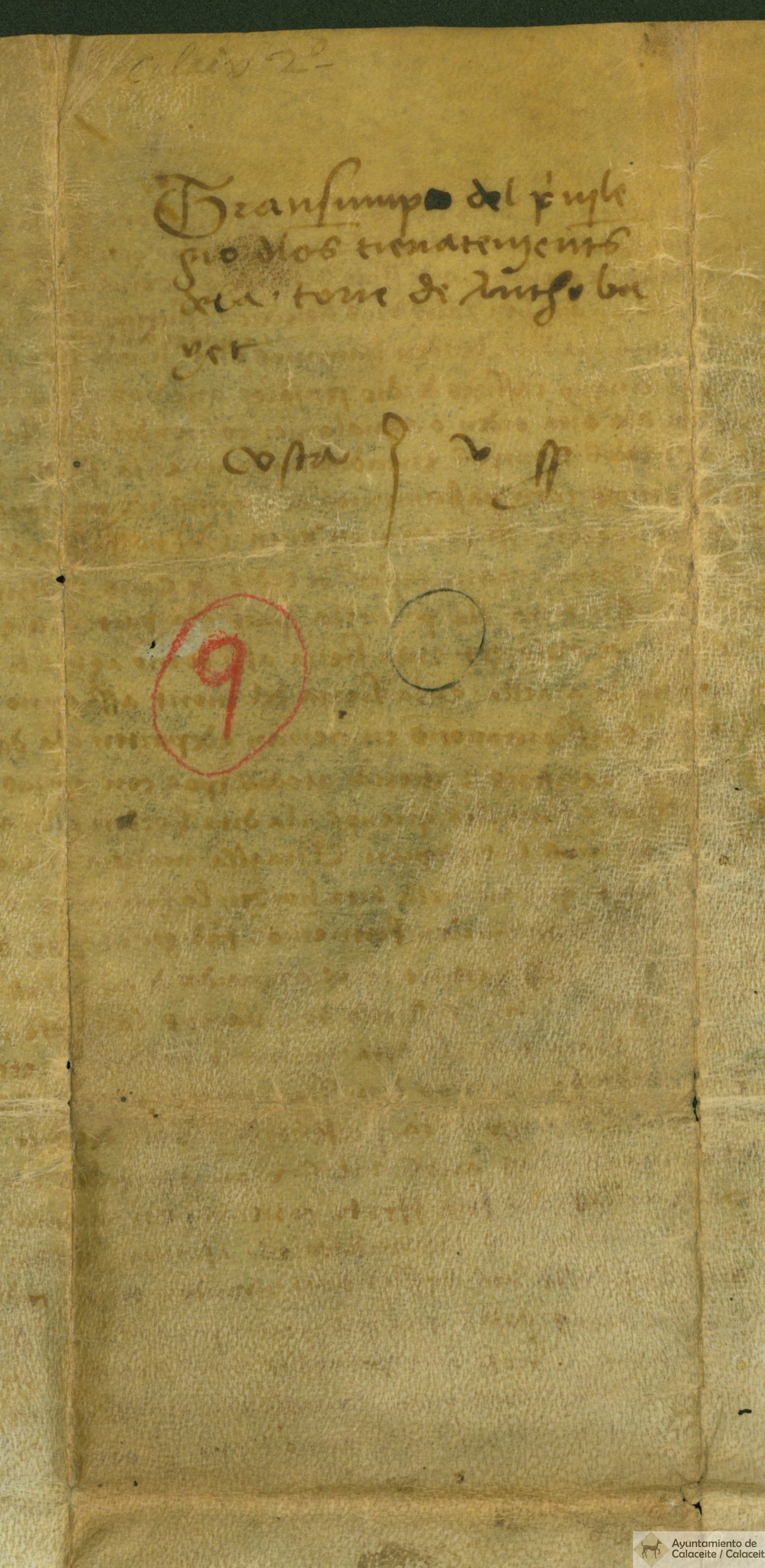 García López, maestre de la caballería de la Orden de Calatrava, con los comendadores de Alcañiz, Calaceite, Maella, Molinos y Calanda entregan a Juan Martín y a sus herederos un mas en Masalcinas, en el término de Calaceite, a cambio de un treudo de 5 cahices de ordio de treudo cada año en la fiesta de San Miguel de septiembre.