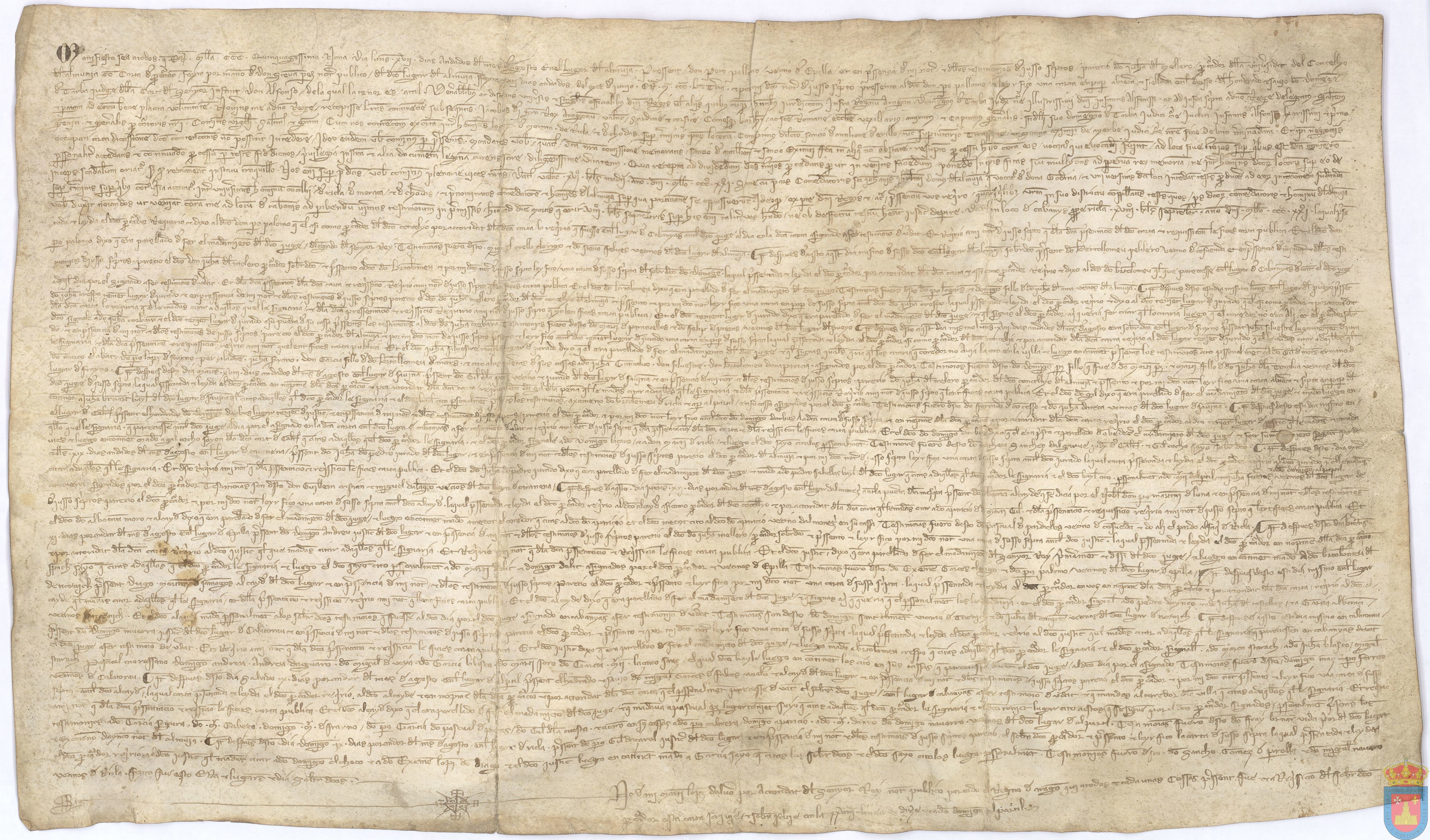 Jaime II, rey de Aragón, encarga a Domingo de Tarba, juez de la curia del infante Alfonso, procurador general, para que resuelva el litigio surgido en la delimitación de términos entre Morata, Ricla y Chodes