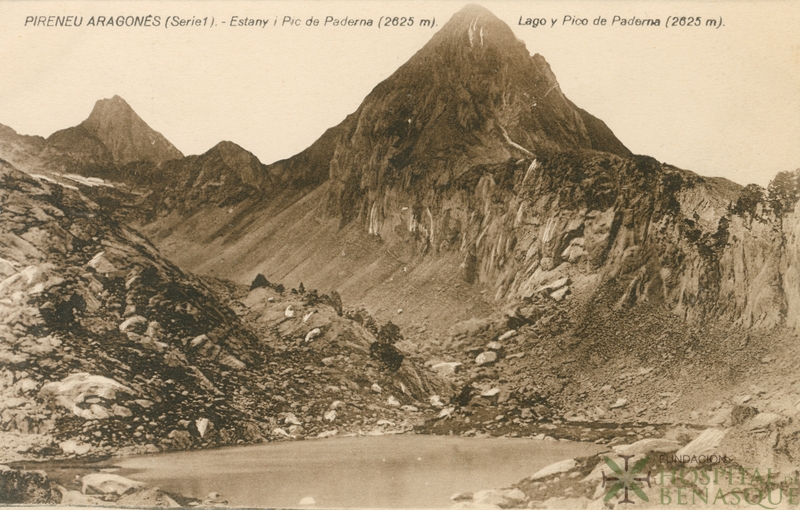 "Pirineu Aragonés (serie 1). Estany i Pic de Paderna (2625 m). Lago y Pico de Paderna (2625 m)."