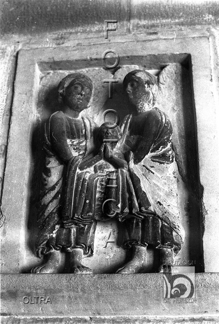 Relieve de un capitel del claustro. José Oltra Mera. Huesca. Hoya de Huesca