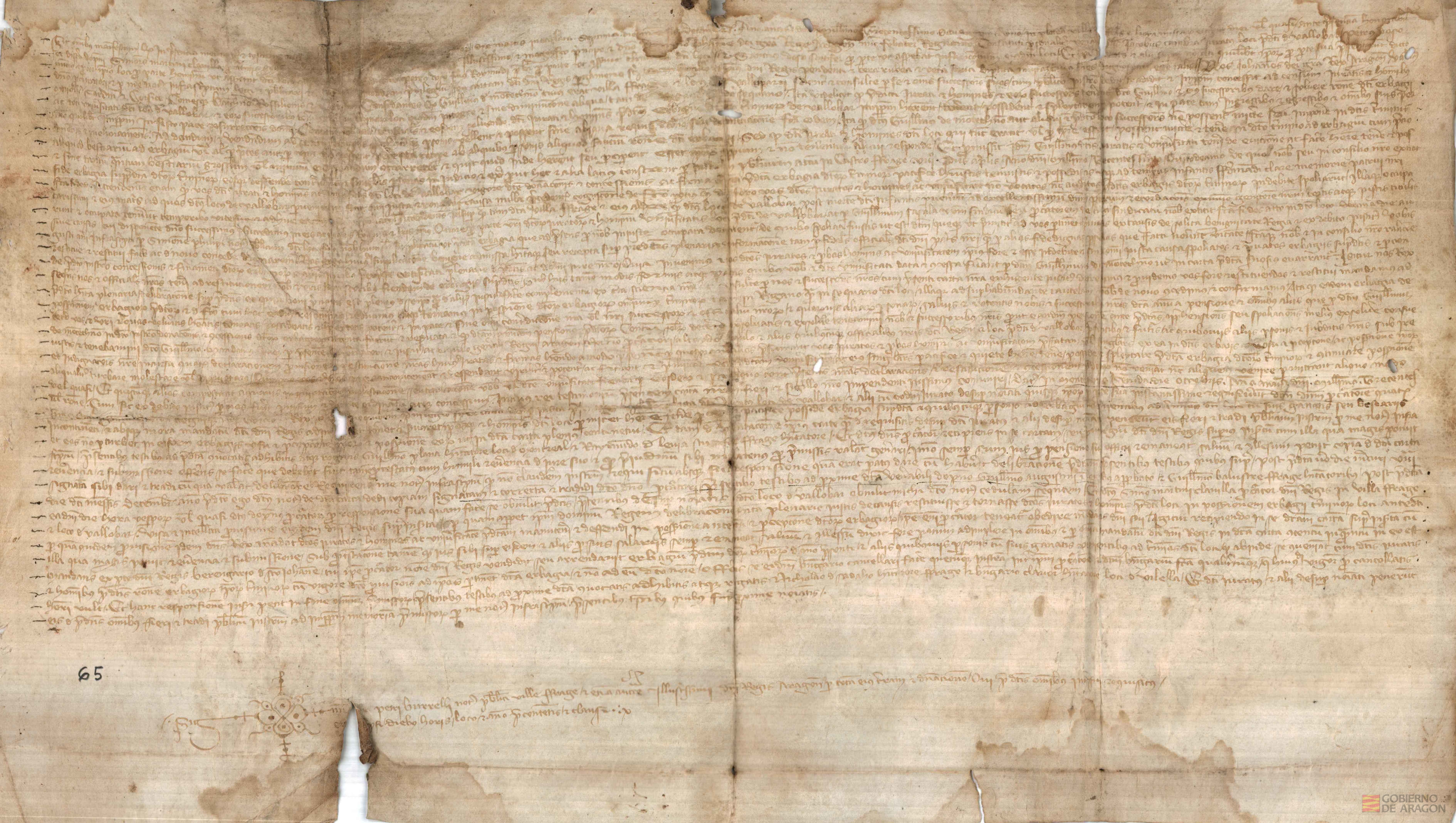 Presentación y reconocimiento de los privilegios concedidos por el rey Juan I a los hombres del lugar de Ballobar,de todas las yerbas de sus términos.