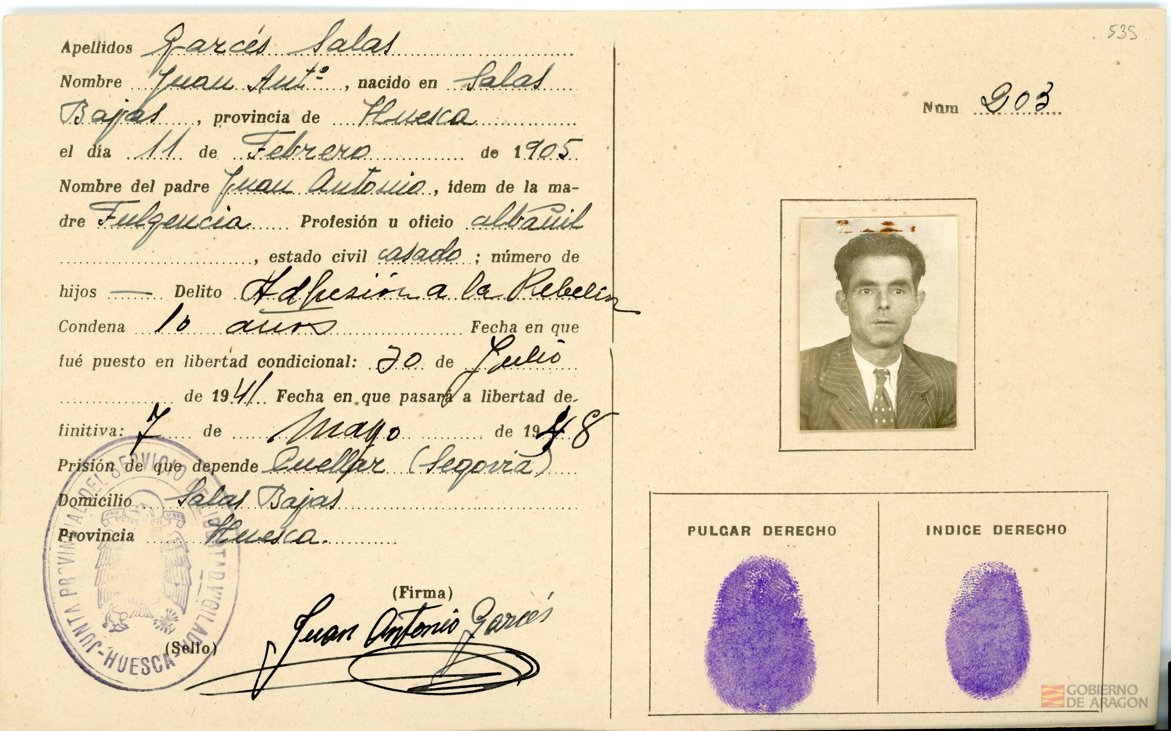 Garcés Salas, Juan Antonio. Salas Bajas