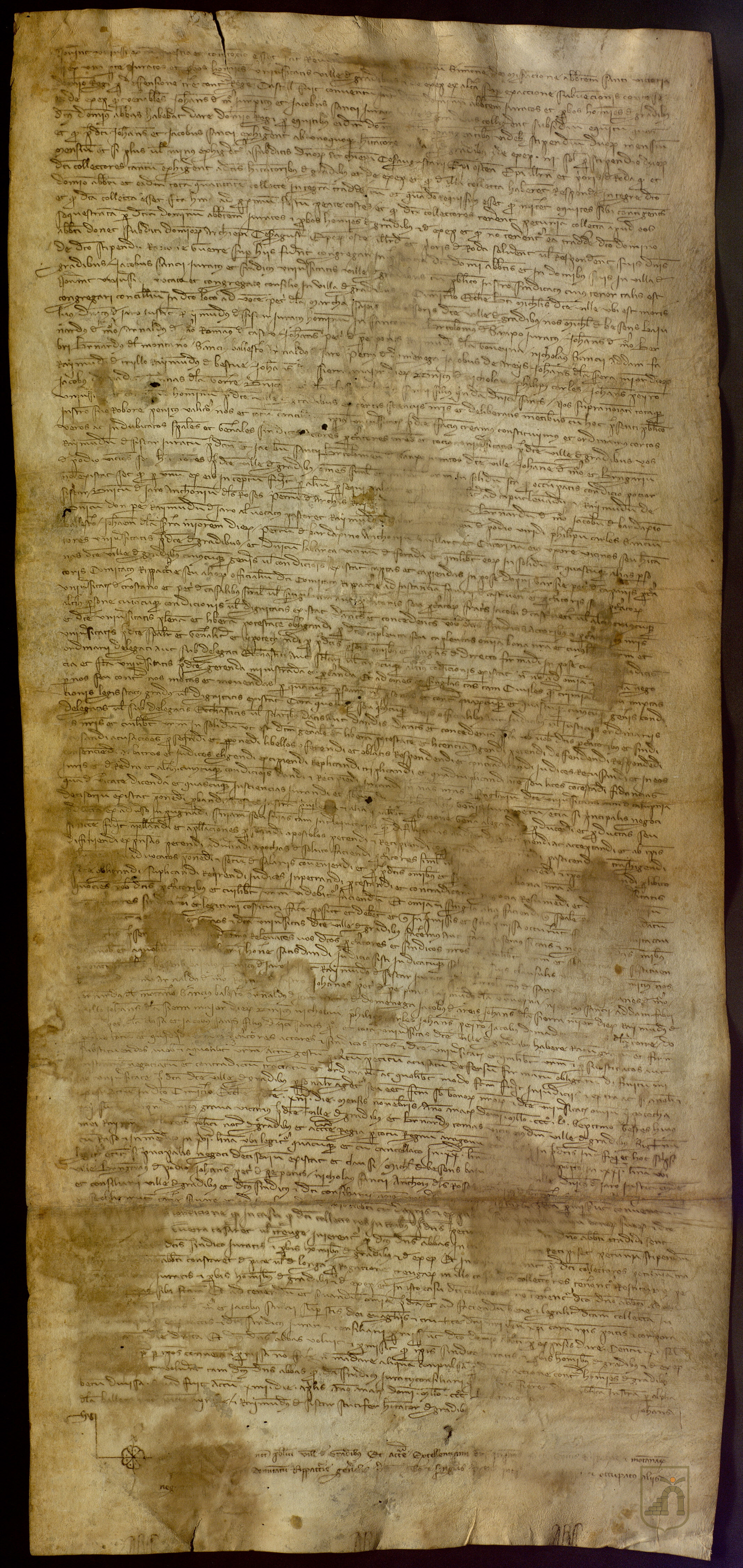 El monasterio de San Victorián y los jurados de las villas de Graus y Ejep nombran a Juan de Mur y Jaime Sánchez, ambos vecinos de Graus, como recaudadores en las casas de la honor monástica de la participación del monasterio con el rey Pedro IV para la guerra contra Castilla
