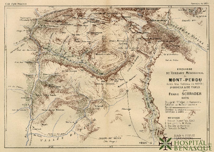 Mont-Perdu Esquise du Versant Meridional. Franz Schrader
