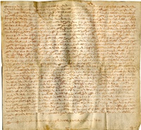 Orden dada, a petición del Concejo de Mirambel, por don Pedro de Moncada, maestro del Temple en Aragón y Cataluña, para que todos los que posean heredades en el término de Mirambel paguen la pecha a ese Concejo