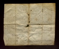 Pleito existente entre Ramón del Pou, beneficiado de la capellanía instituida por Pedro Ferrer de Bona en la iglesia de Santa María de Capella, por una parte, y Antonio Ferrer, heredero de los bienes de Ramón Ferrer, de la otra, por la posesión de unas casas en la plaza de Capella y otros bienes inmuebles, que termina con una permuta entre las partes